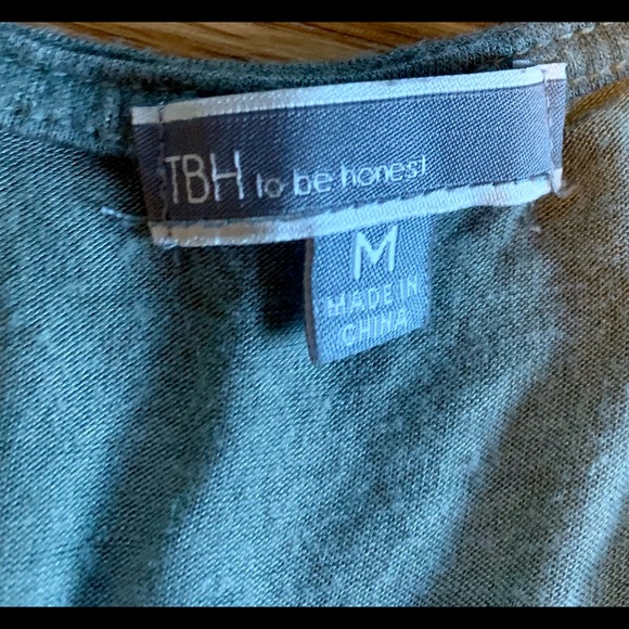 To be honest jersey green tunic. Medium - Picture 3 of 3